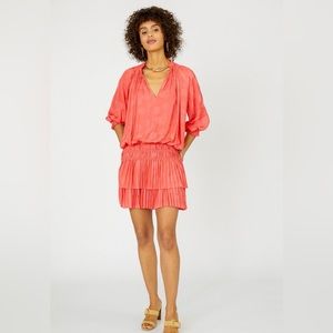 Women’s Current Air Aurelie Jacquard Pleater Mini Dress Rose